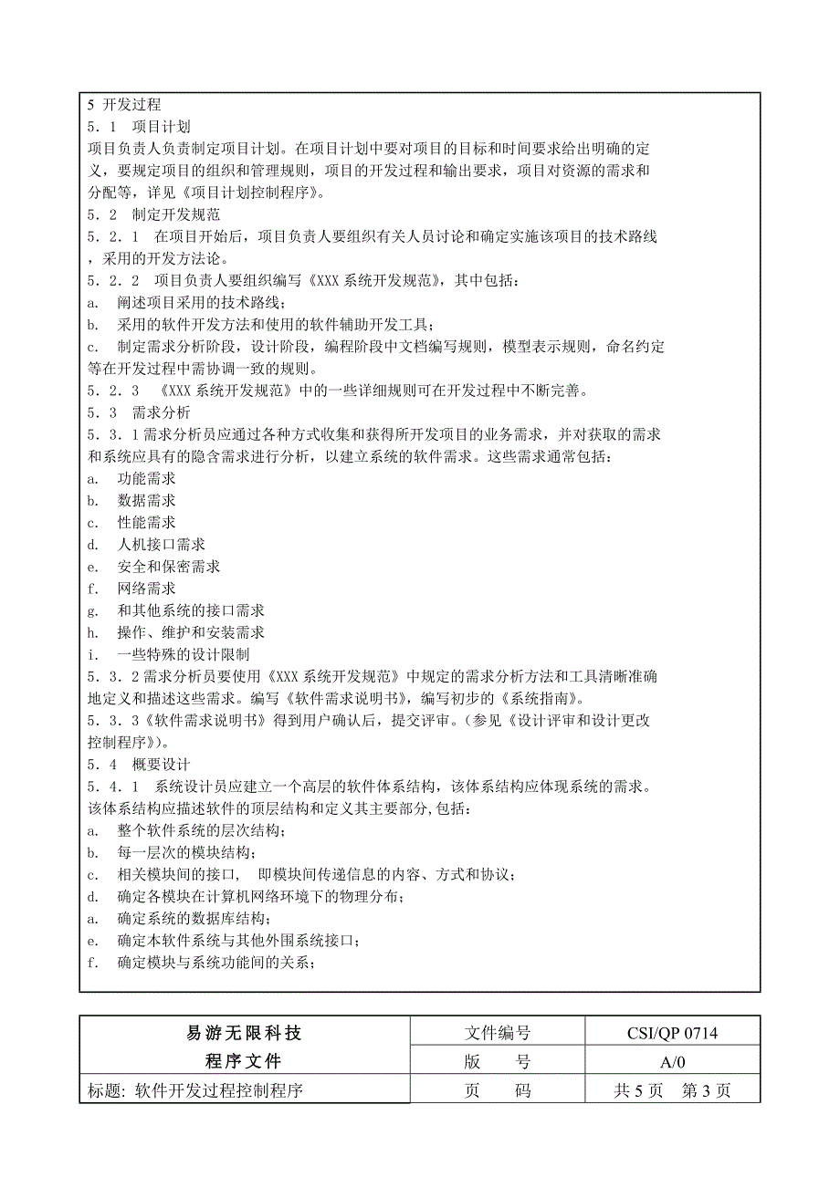 ISO软件开发全套文档_软件开发过程控制程序_第4页