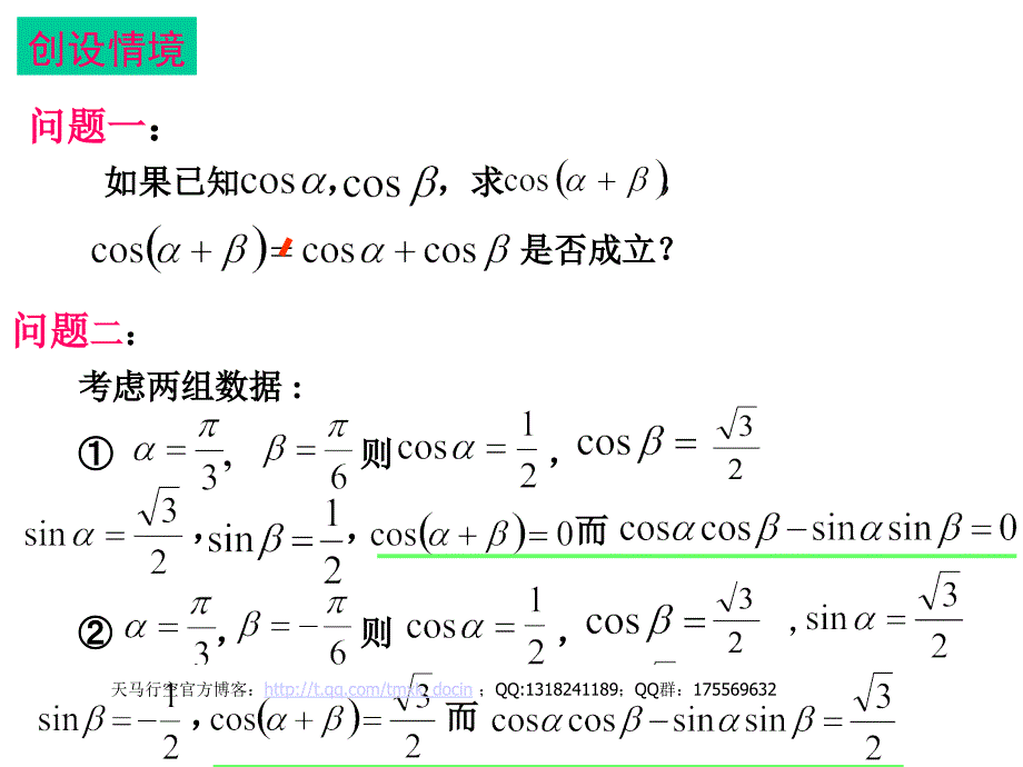 【高中数学课件】和角公式1 ppt课件_第2页