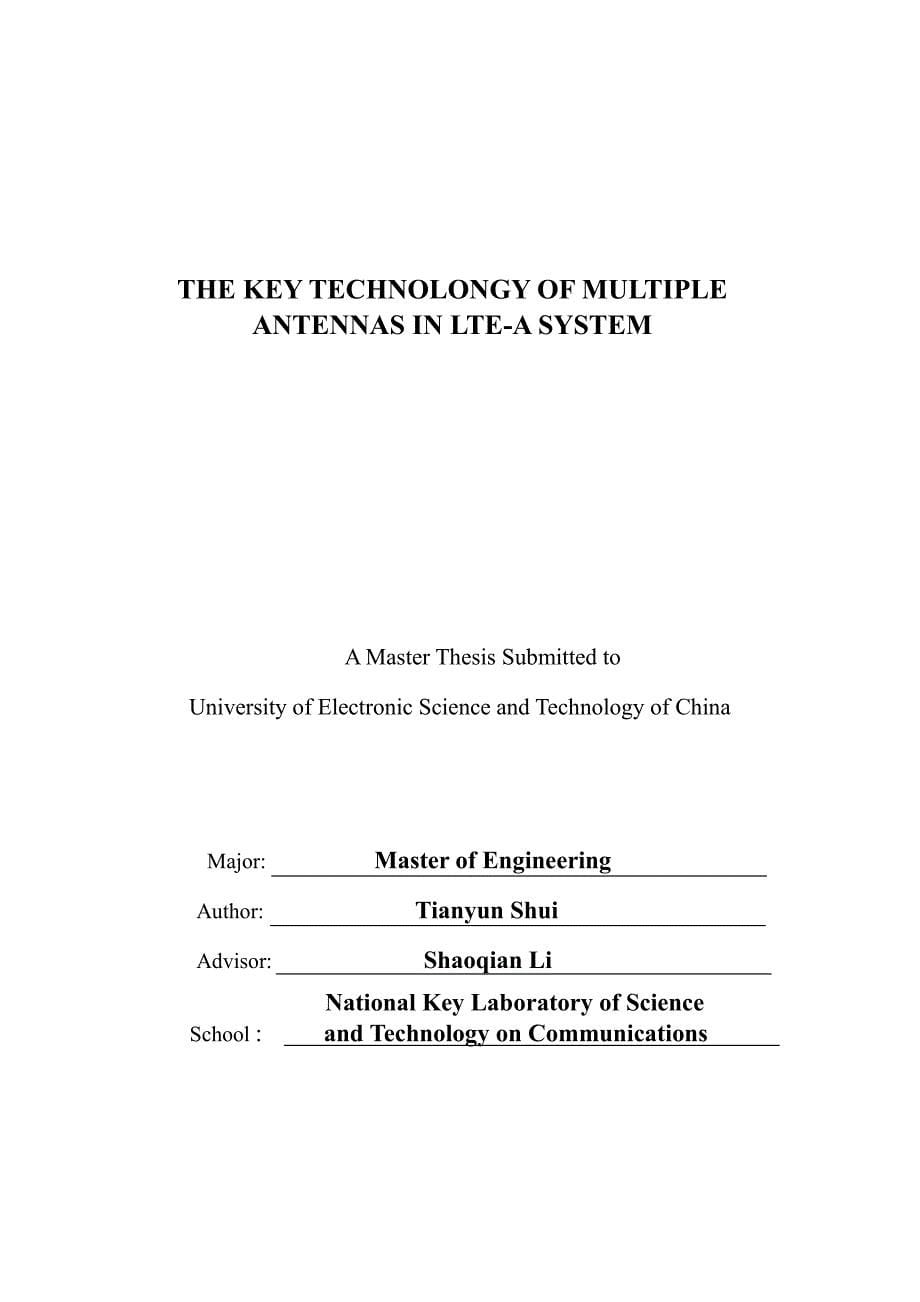 LTE-A系统多天线关键技术研究_第5页