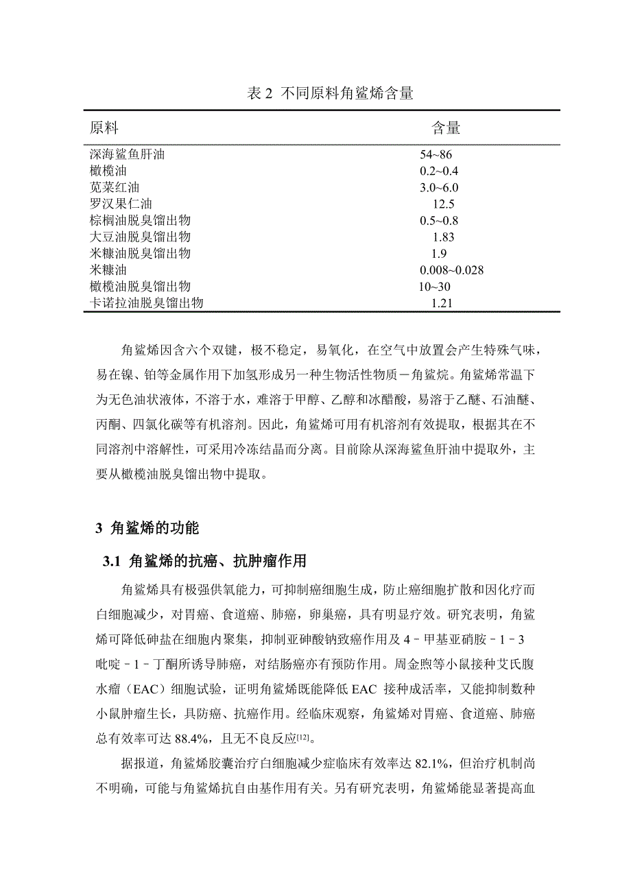 角鲨烯的功能及其应用研究进展_第3页