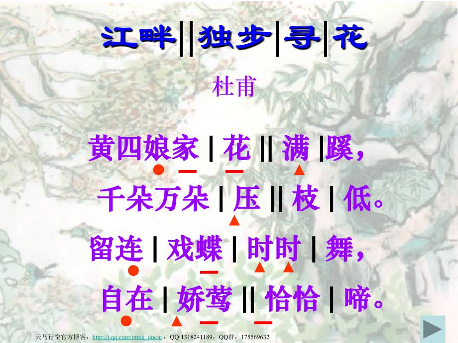 语文课件-江畔独步寻花，菊花古诗二首_第1页