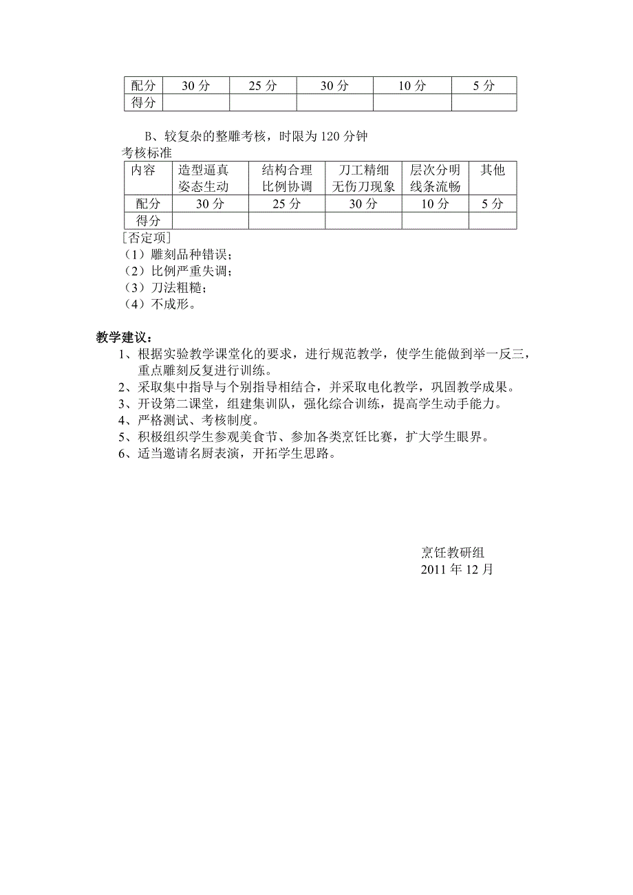 面点制作示范与实习产品教学大纲_第4页