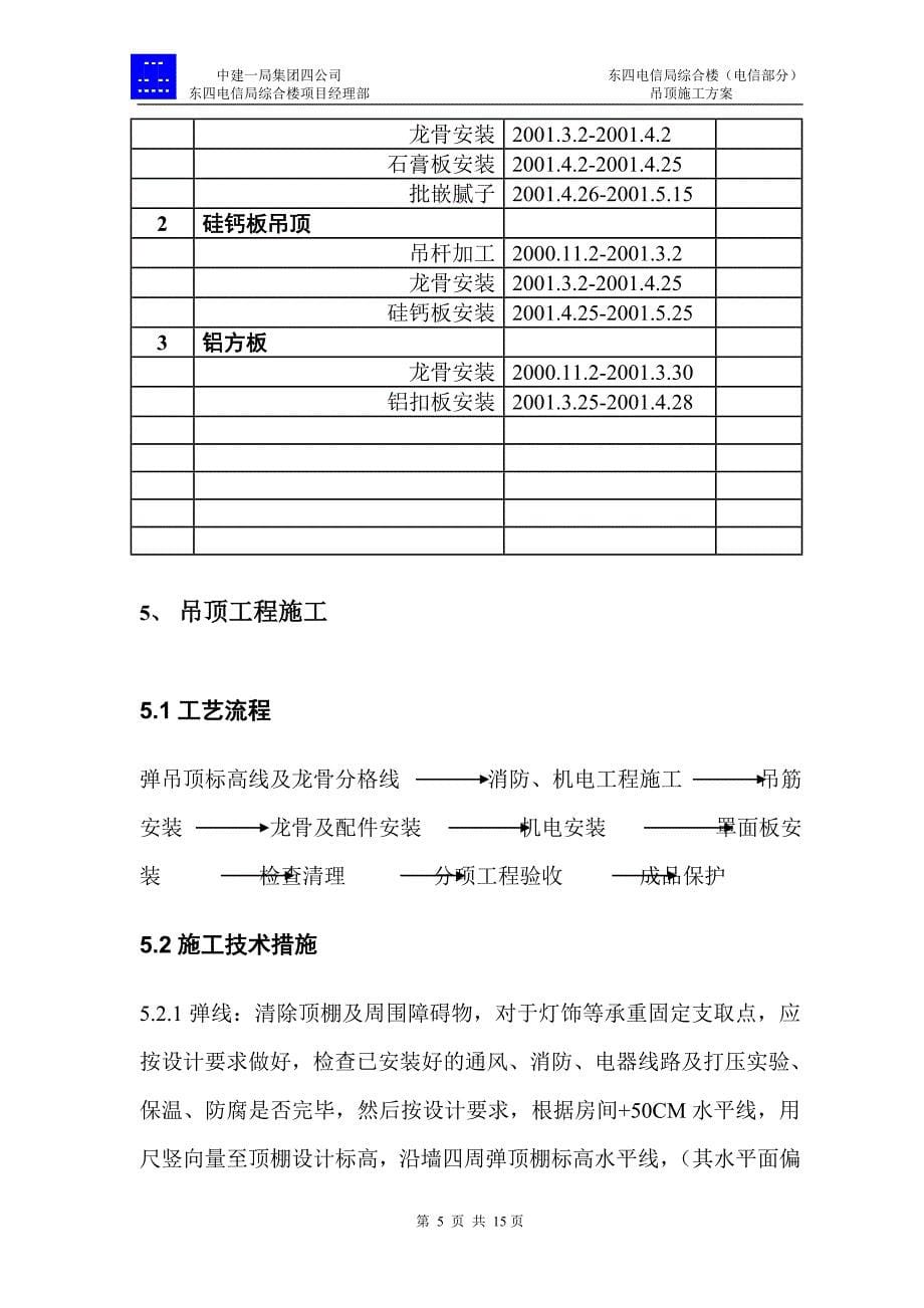 东四吊顶施工方案_第5页