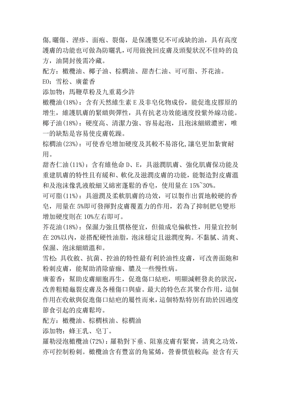 配方：橄榄油、椰子油、琉璃苣油、棕榈油、葡萄籽油_第3页