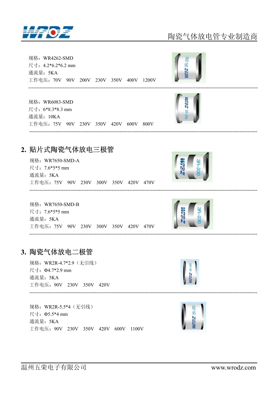 陶瓷气体放电管_第2页