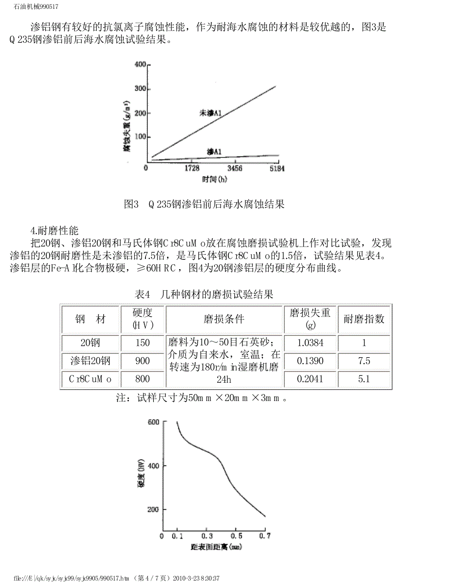 渗铝钢的性能及在石油化工装备中的应用_第4页