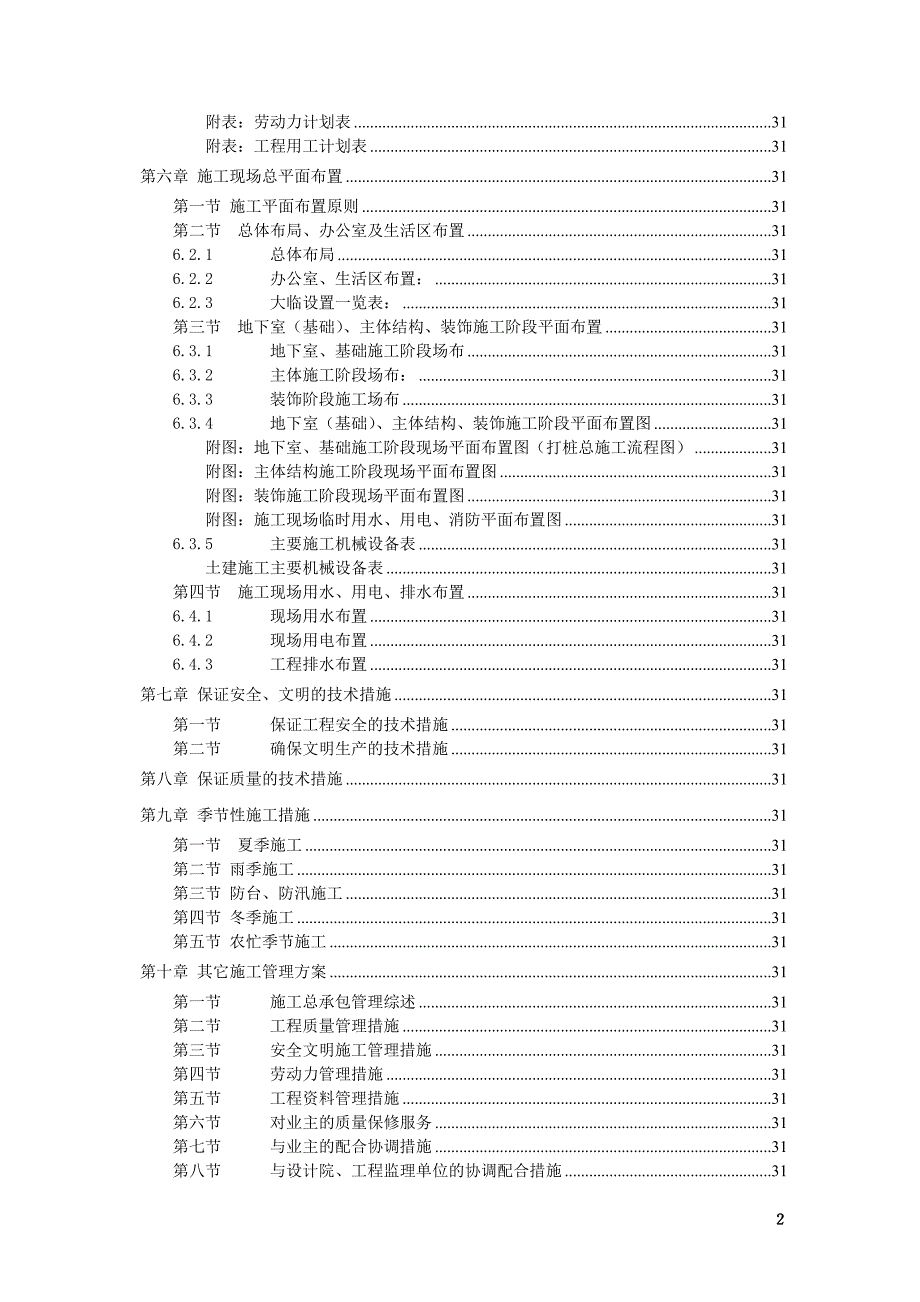 大型住宅小区投标施工组织设计（框架结构）_第2页