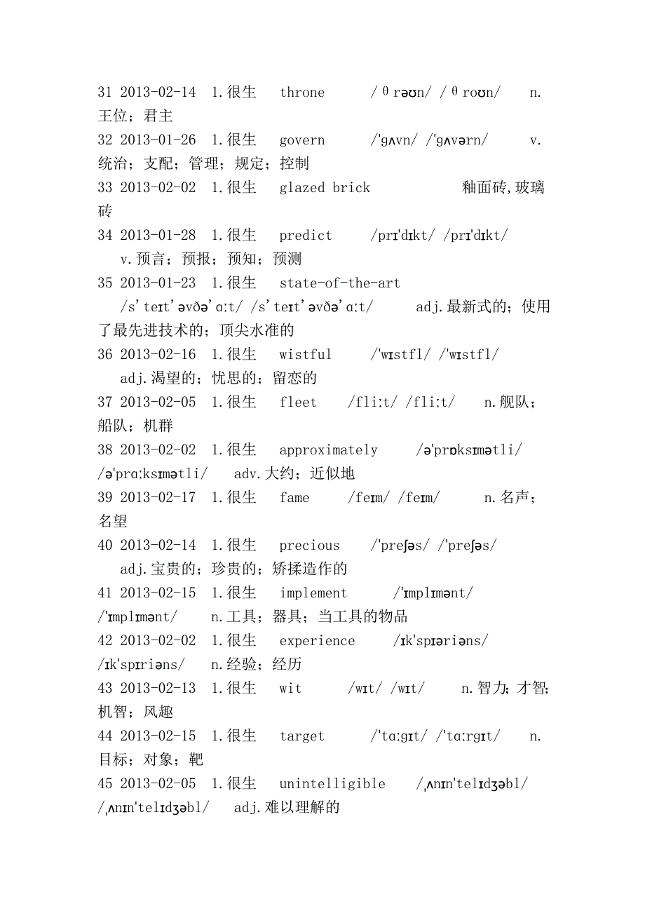 中石油职称英语单词_第3页