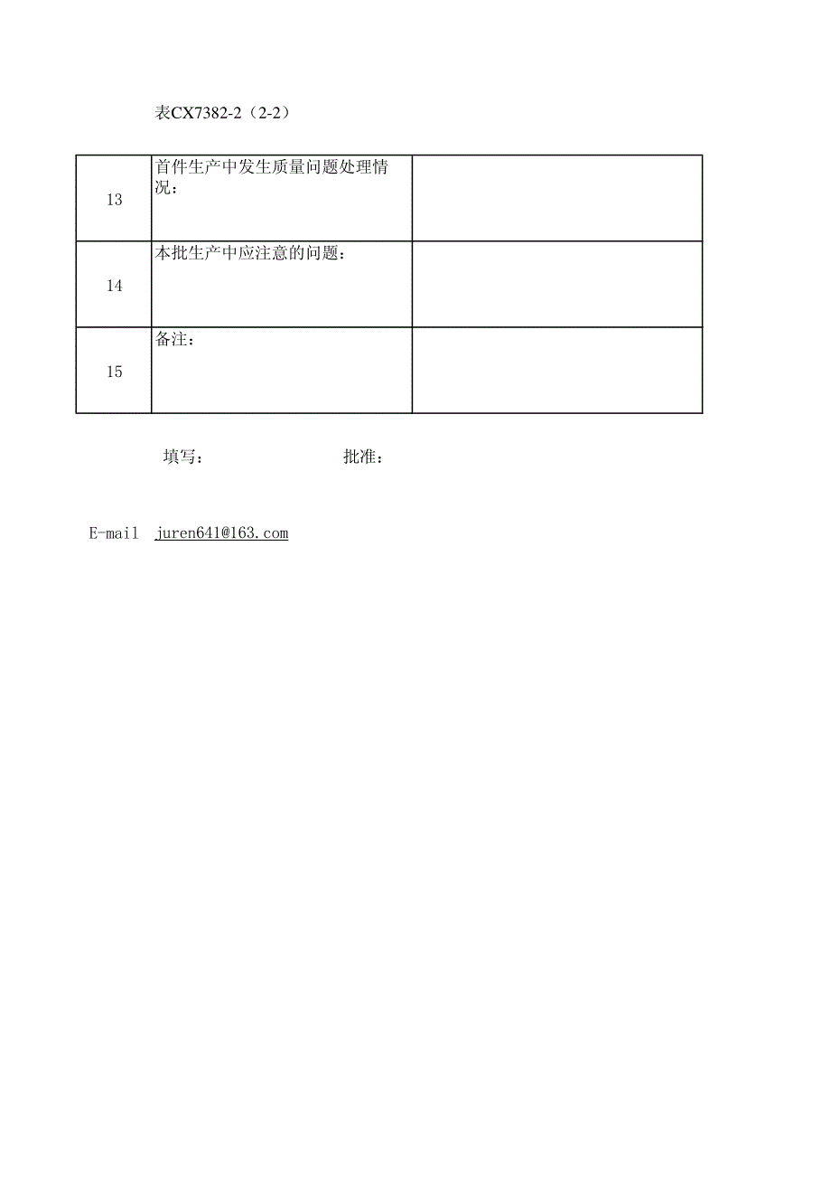 首件生产总结(表格)_第2页