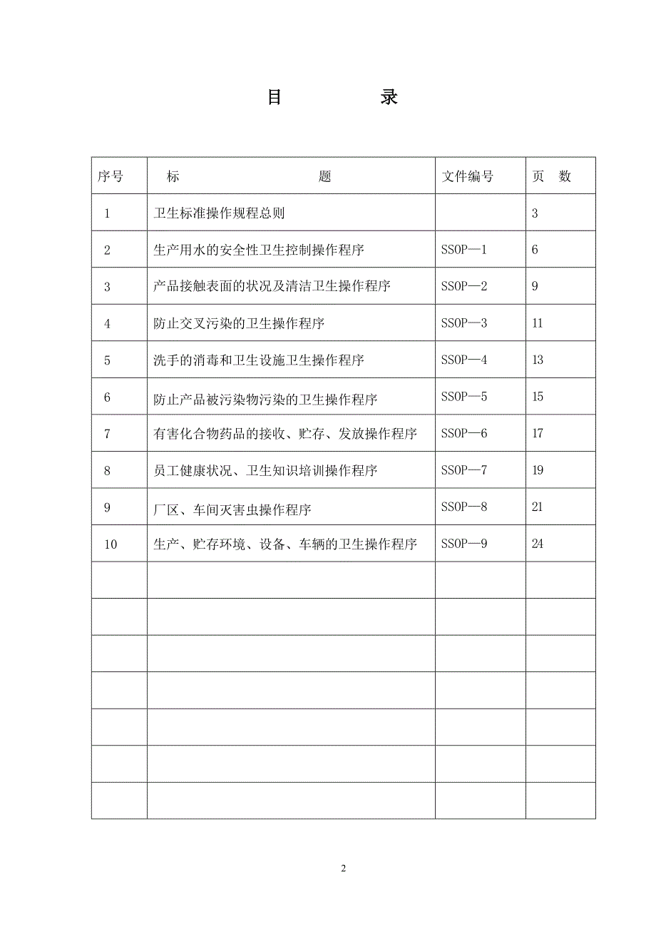 食品安全文件-ssop卫生程序_第2页