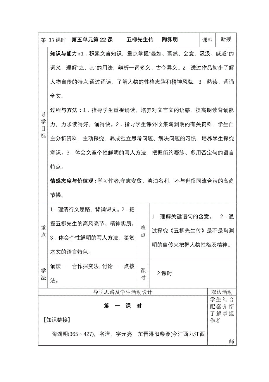 八年级语文下《五柳先生传_第1页