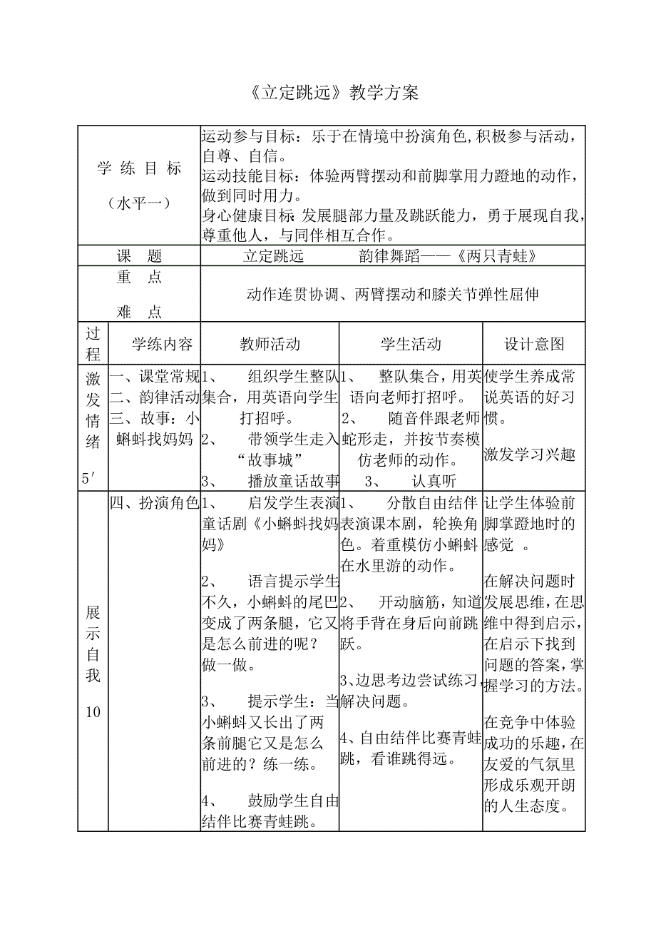 小学体育三年级《立定跳远》教学设计范文_第2页