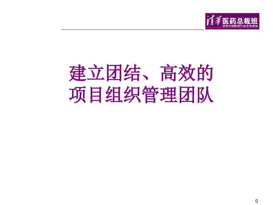 建立团结、高效的项目组织管理团队_第1页