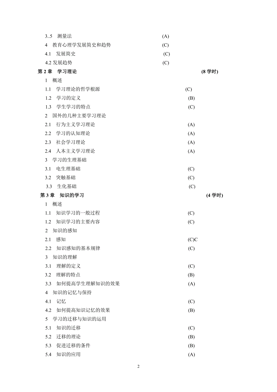 《教育心理学》教学大纲_第2页