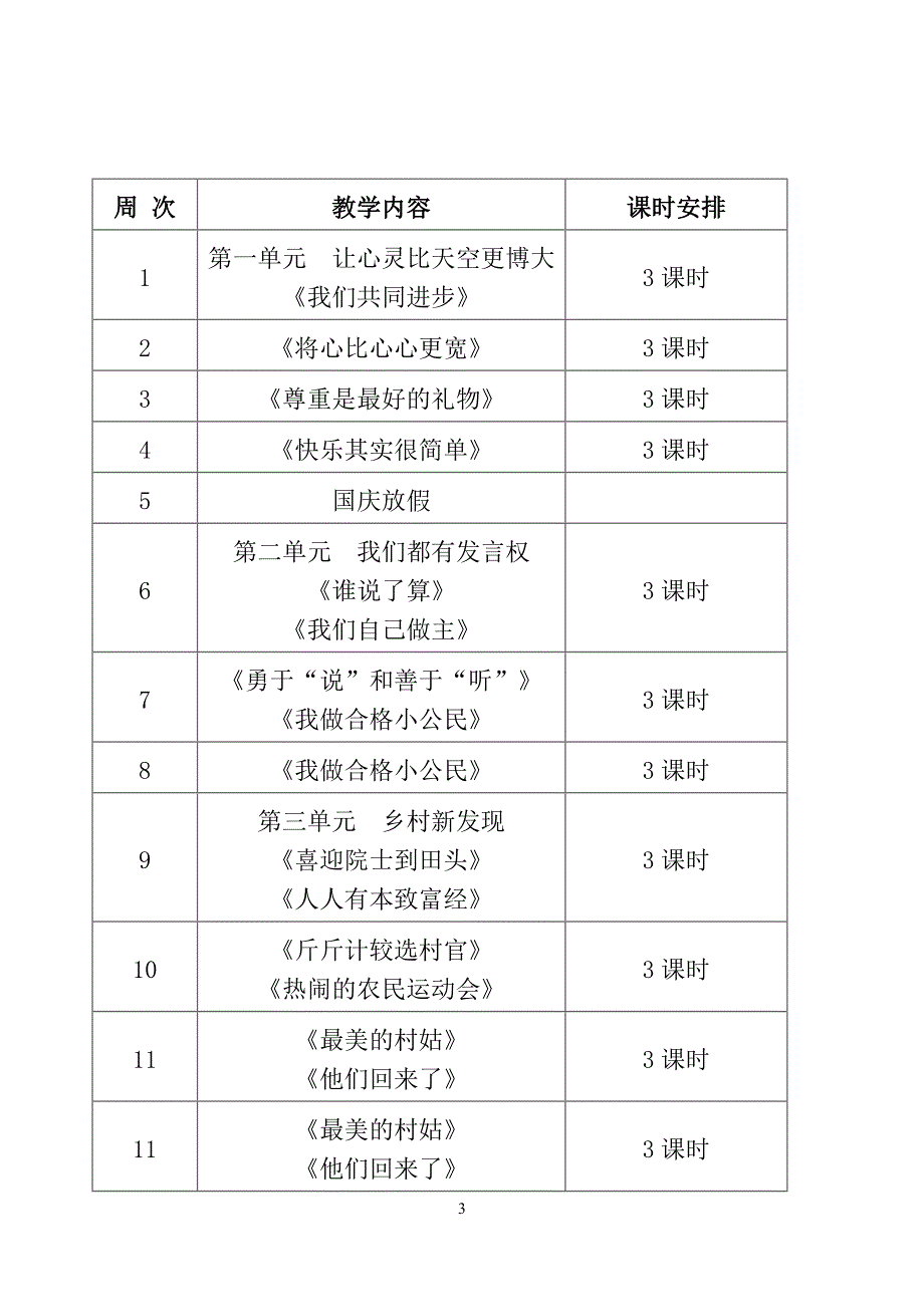 五年级上册品德与社会教学计划 microsoft word 文档_第3页