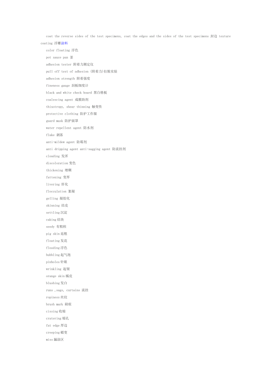 涂料词汇中英文对照汇总_第3页