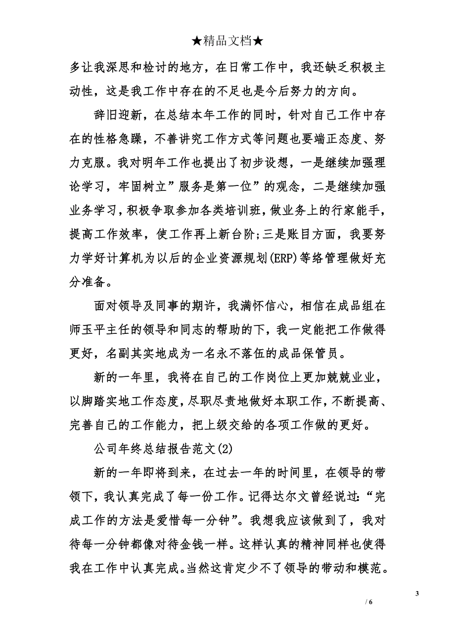 公司最新年终总结报告范文_第3页