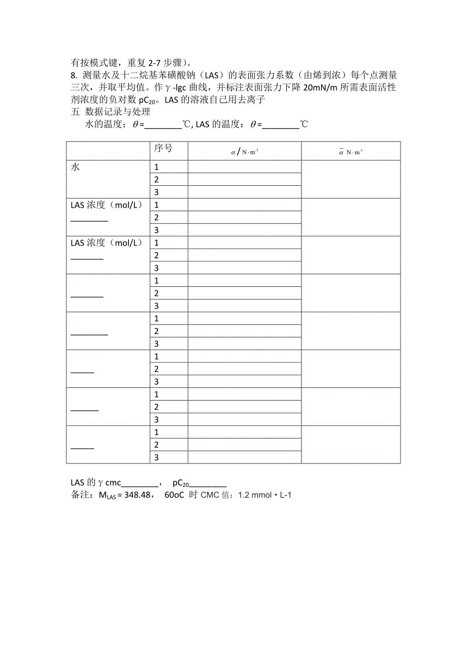 表面张力曲线的测定_第4页