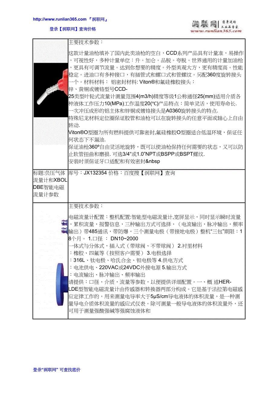 超声波物位仪和管道电磁流量计价格_第5页