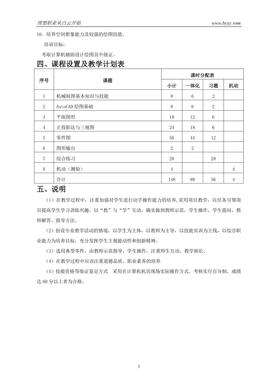 计算机辅助设计(cad绘图员)培训_第3页