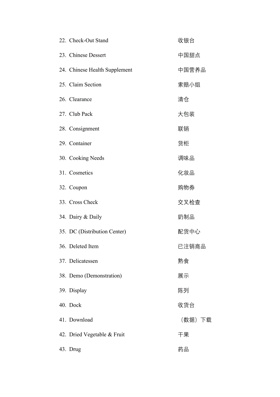 超市中英文术语对照_第2页