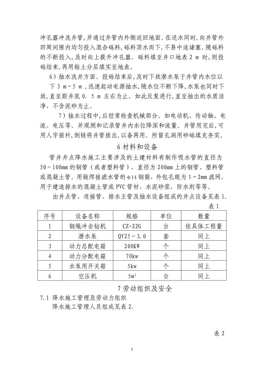 建筑基坑管井井点降水施工工法_第5页