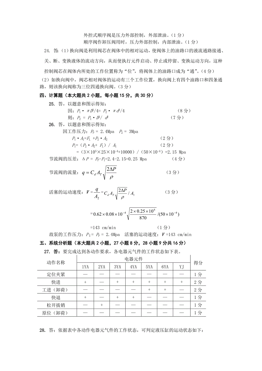 液压与气压传动模拟测试解析_第4页