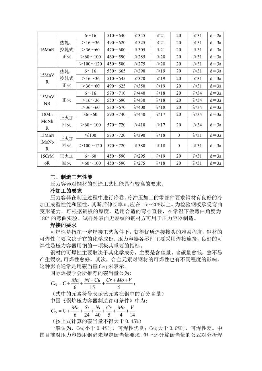 压力容器用钢的基本要求_第5页