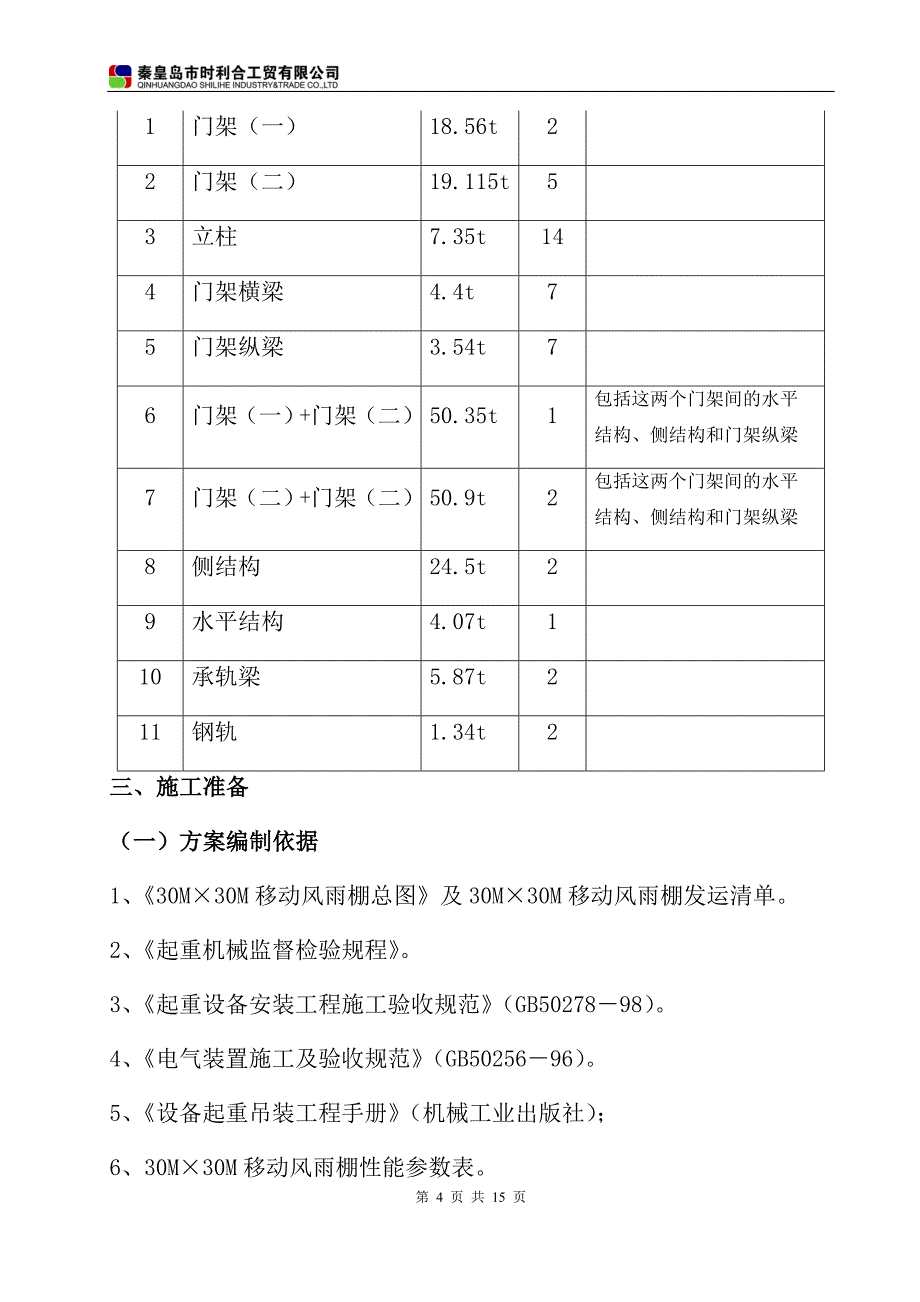 山海关船厂移动风雨棚安装_第4页