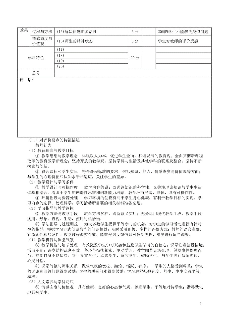 九江实验中学青年教师课堂教学评比大赛评价方案 - 九江实验中学 _第3页