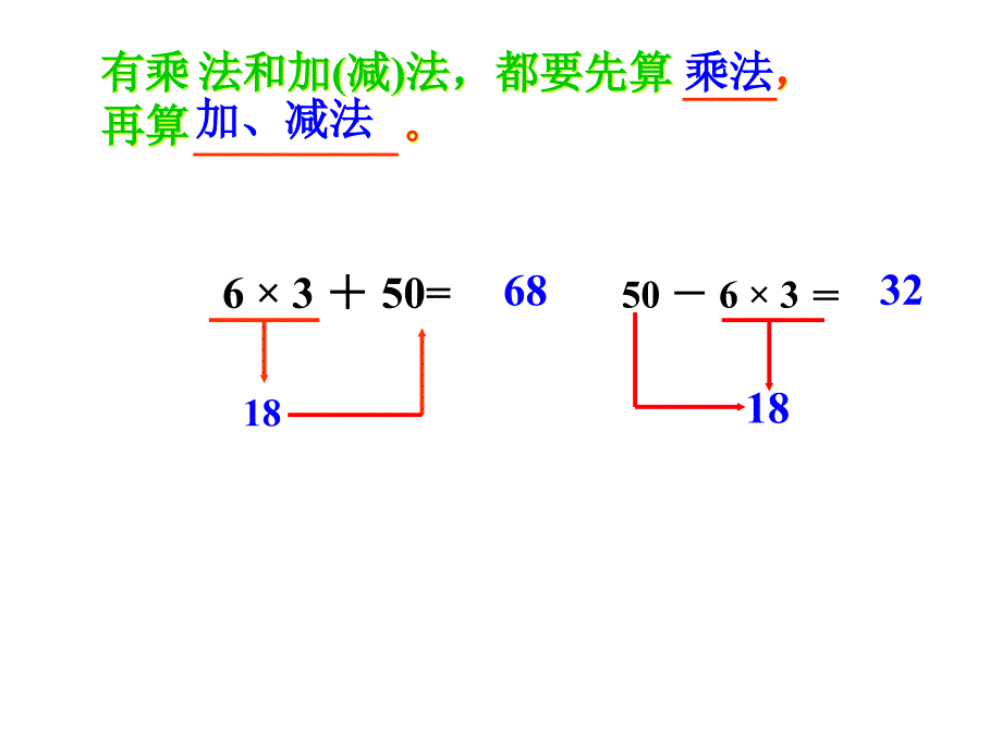 青岛版二年级数学复习课第九单元混合运算课件_第4页