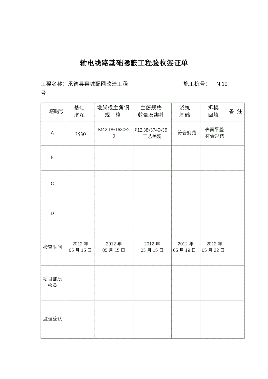 1钢杆基础隐蔽工程验收签证单_第4页