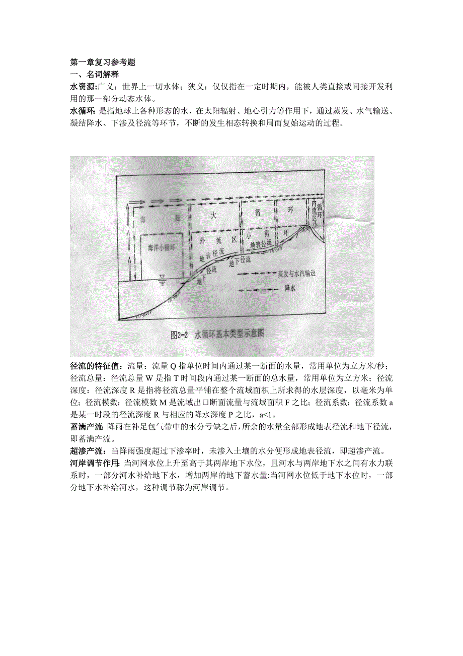 水文学复习笔记_第1页