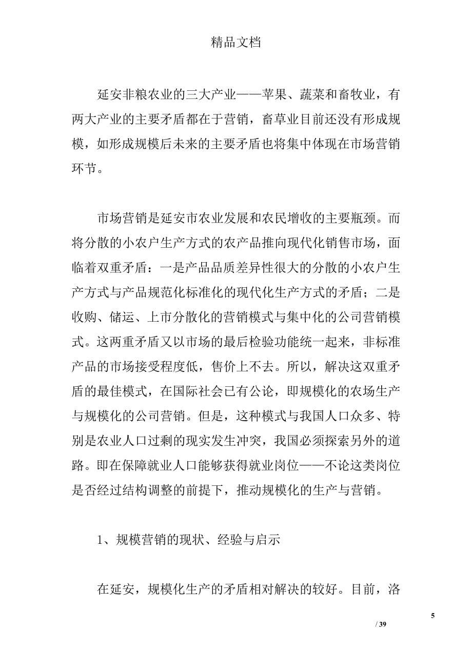 延安市农村社会发展考察报告精选_第5页