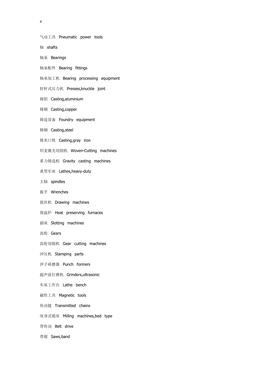 部分机床设备英文翻译_第4页