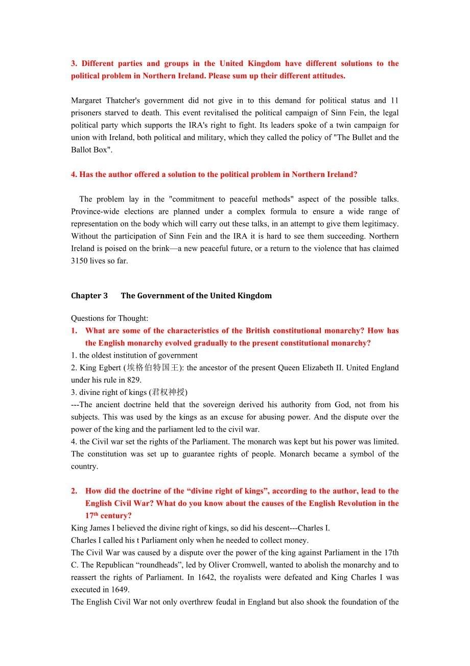 英语国家社会与文化入门-简答题_第5页