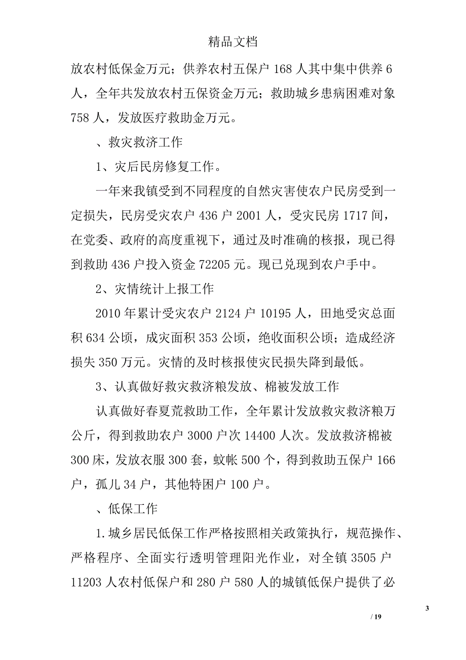 乡镇民政办工作总结精选 _第3页