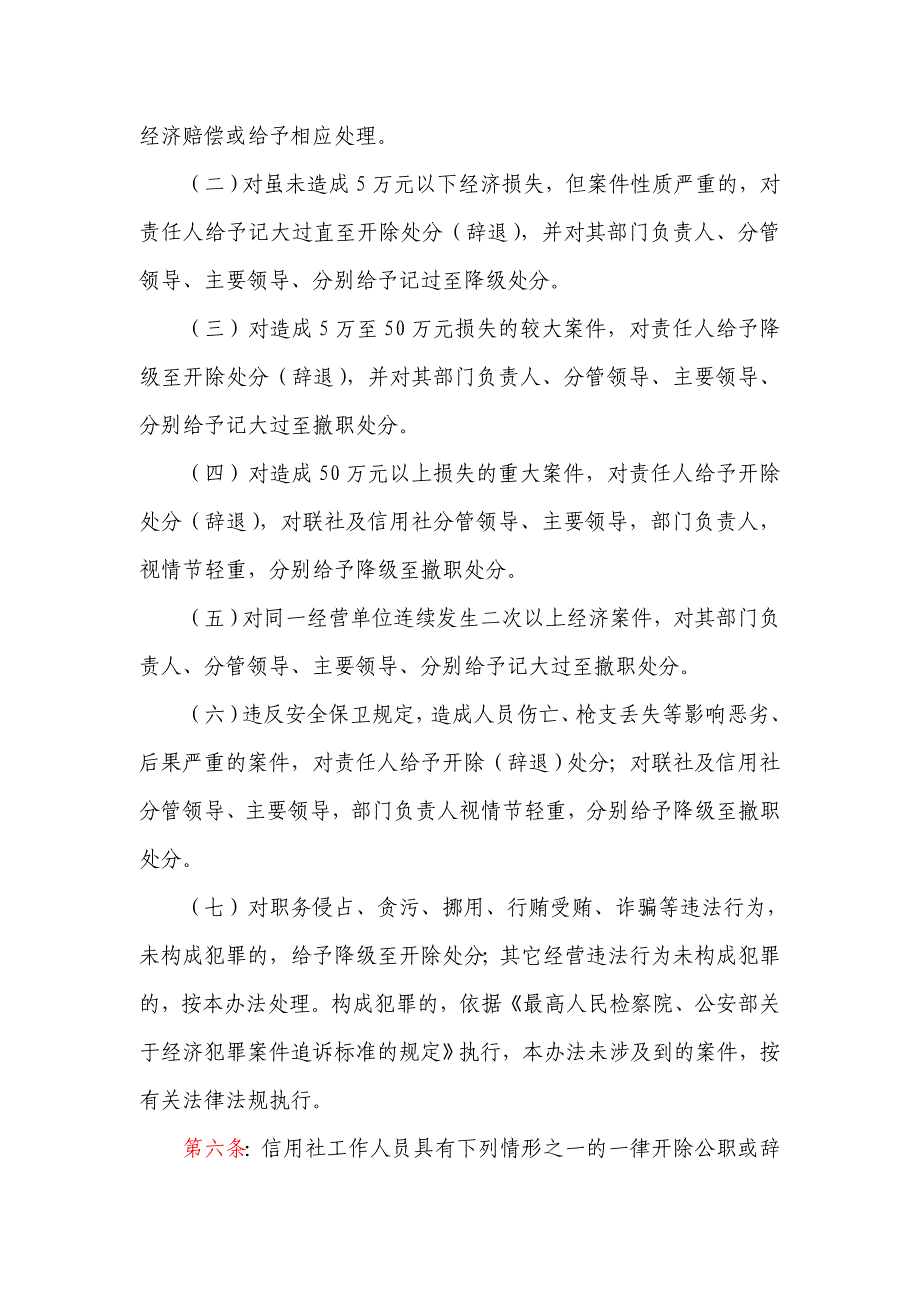 信用社工作人员违规违纪行为处理的暂行规定_第2页