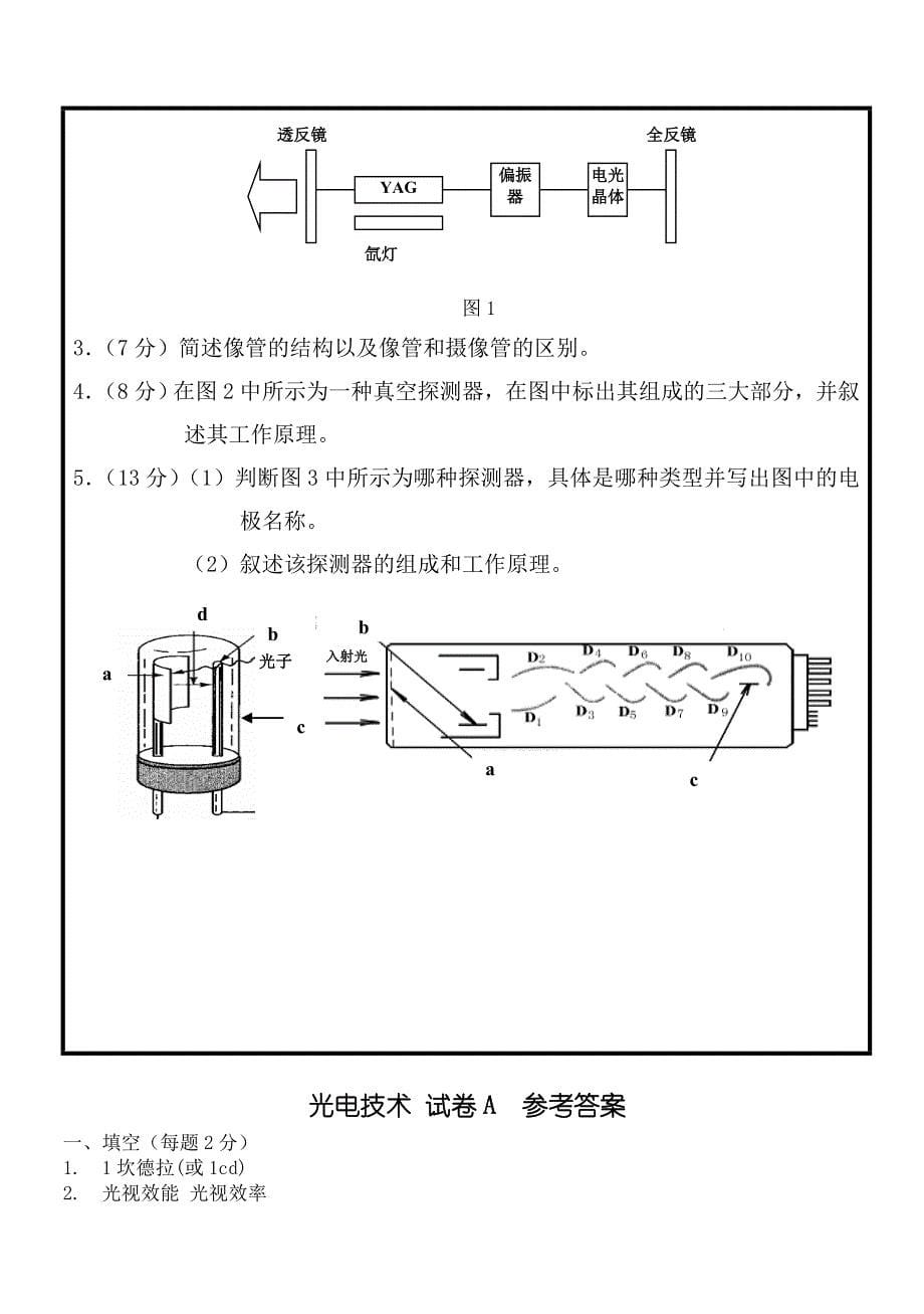 光电技术试题及答案_第5页