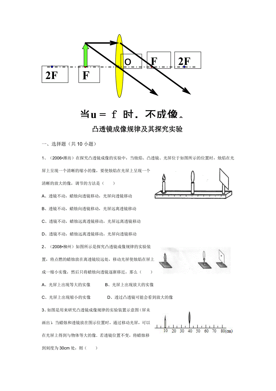 平面镜和凸透镜成像原理_第4页