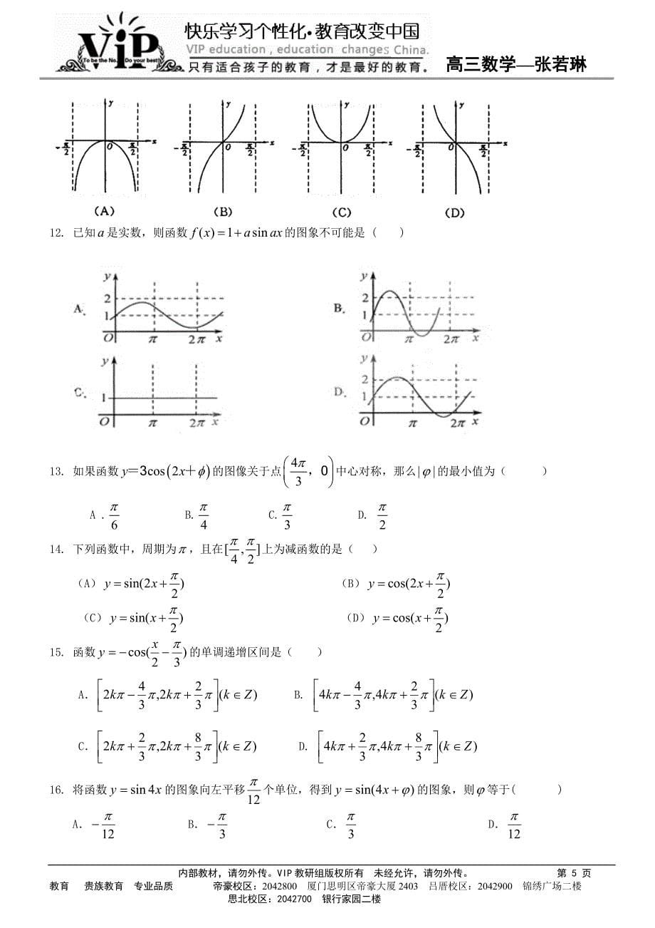 三角函数图像与性质_第5页