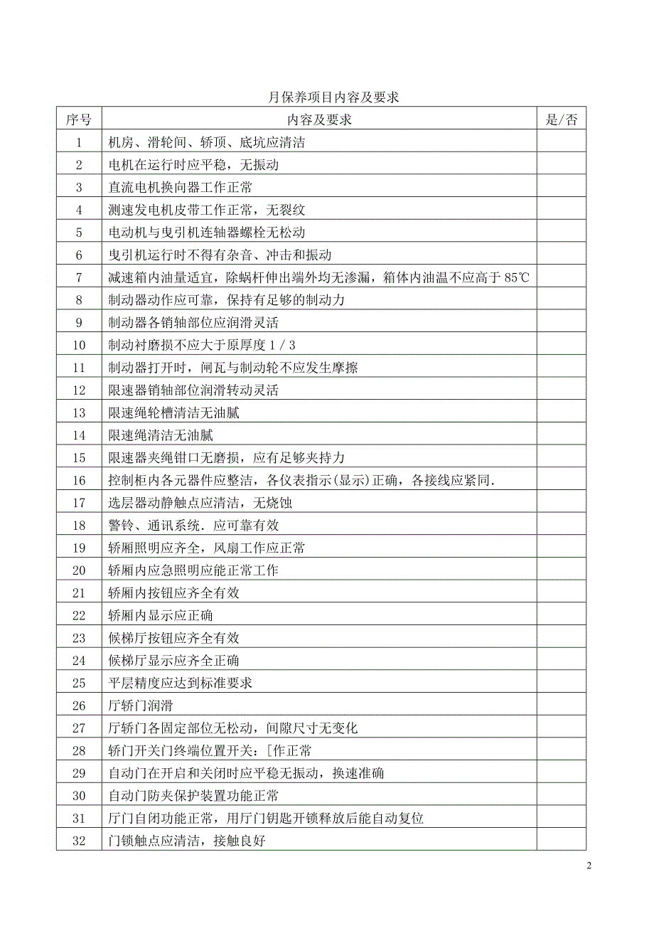 北京市电梯日常维护保养记录_第3页