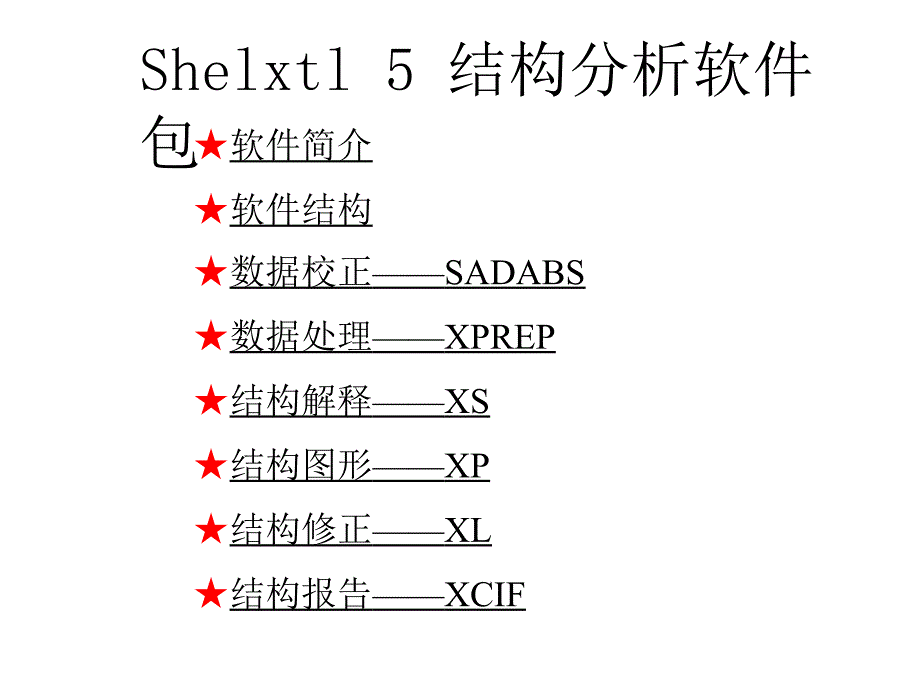 Shelxtl 5 结构分析软件_第1页
