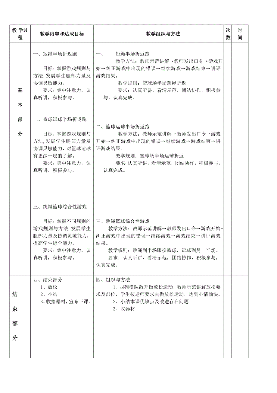 初中体育游戏教案_第2页