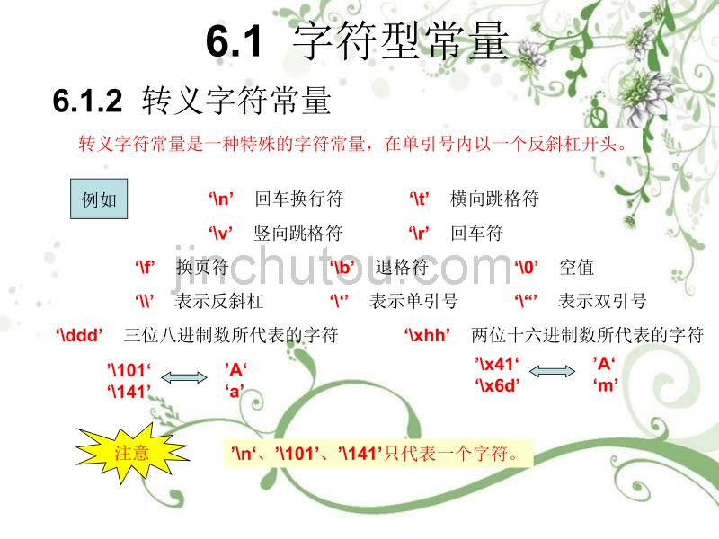 C语言课程课件 第六章 字符数据_第3页