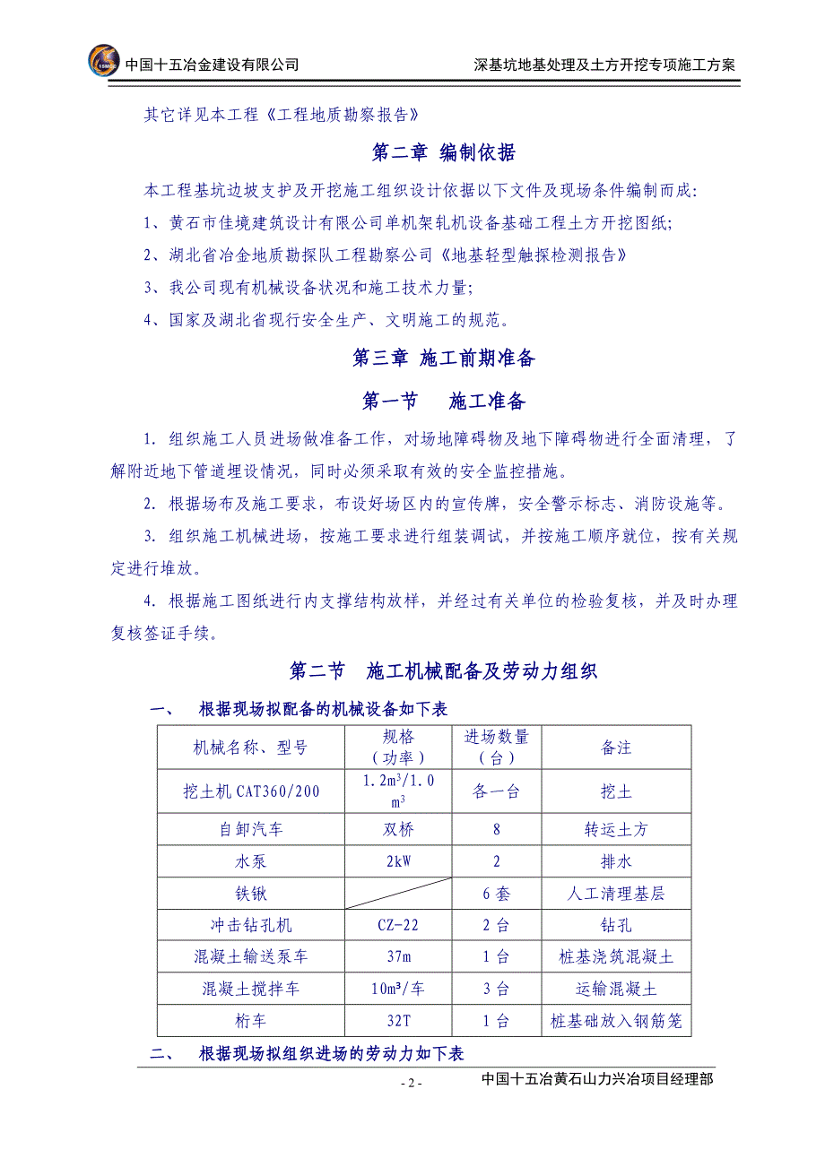 单机架设备基础地基处理及土方开挖施工专项方案_第2页