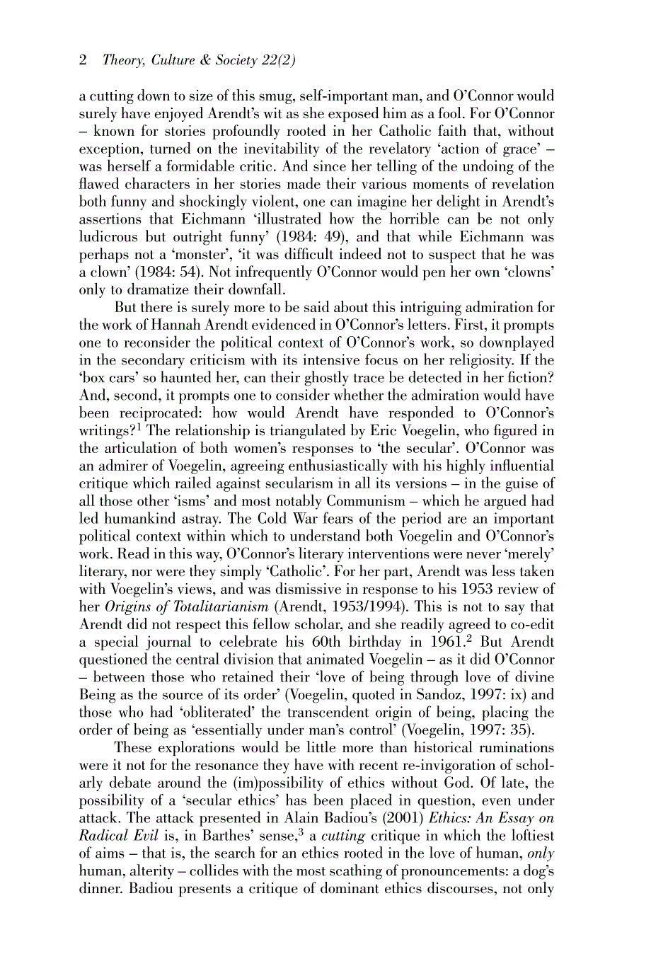 Politics Arendton The Critique Of Secular Ethics An Essay With Flannery O’Connor And Hannah Arendt_第2页