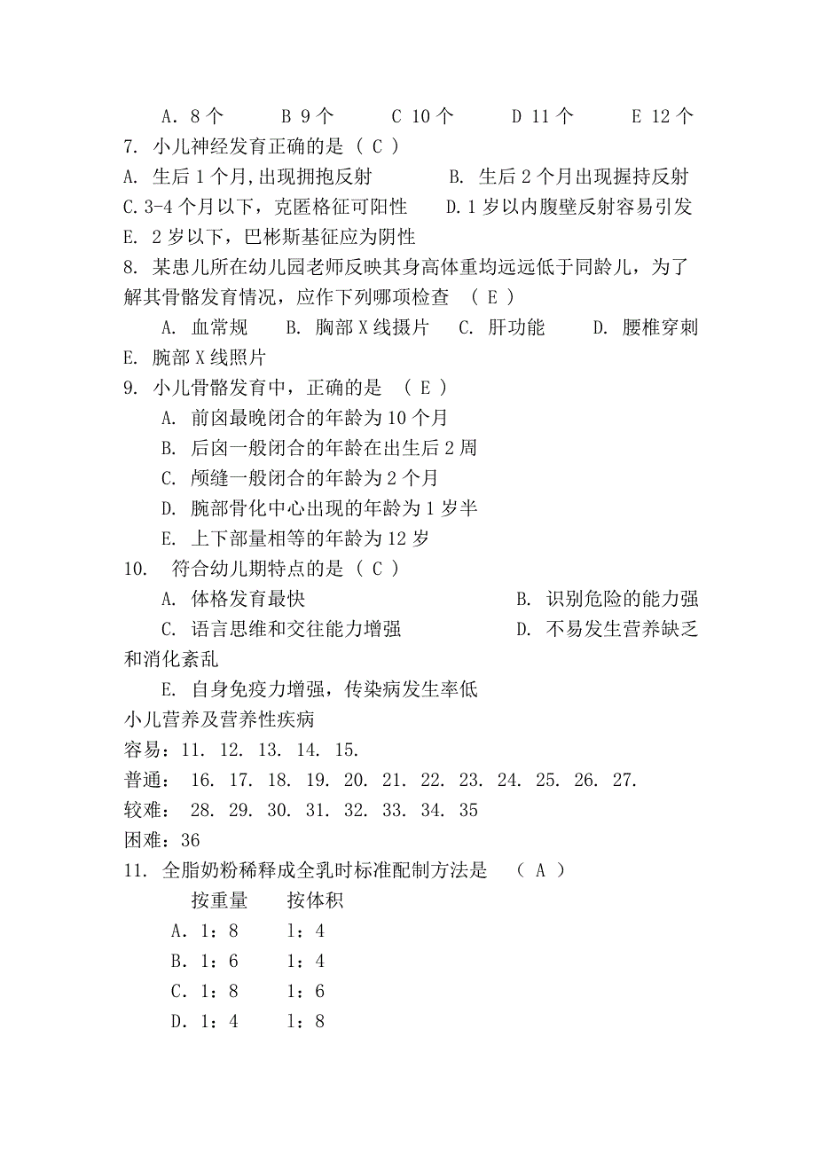 儿科学题库_第2页