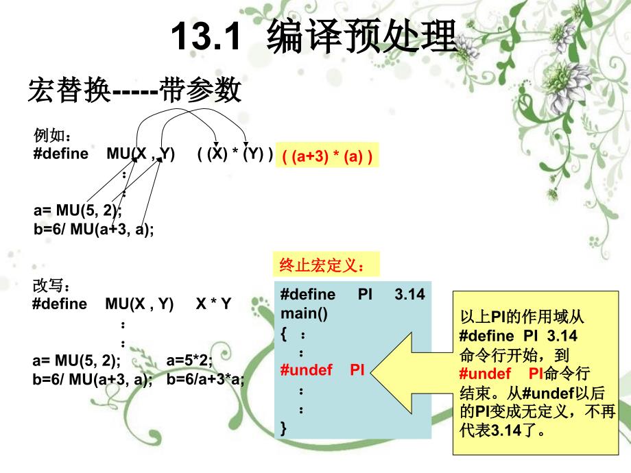 C语言课程课件 第十三章 编译预处理和动态存储分配_第3页