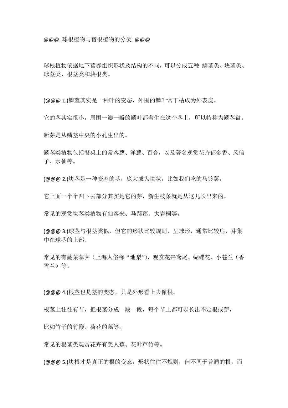 球根植物与宿根植物的分类_第1页